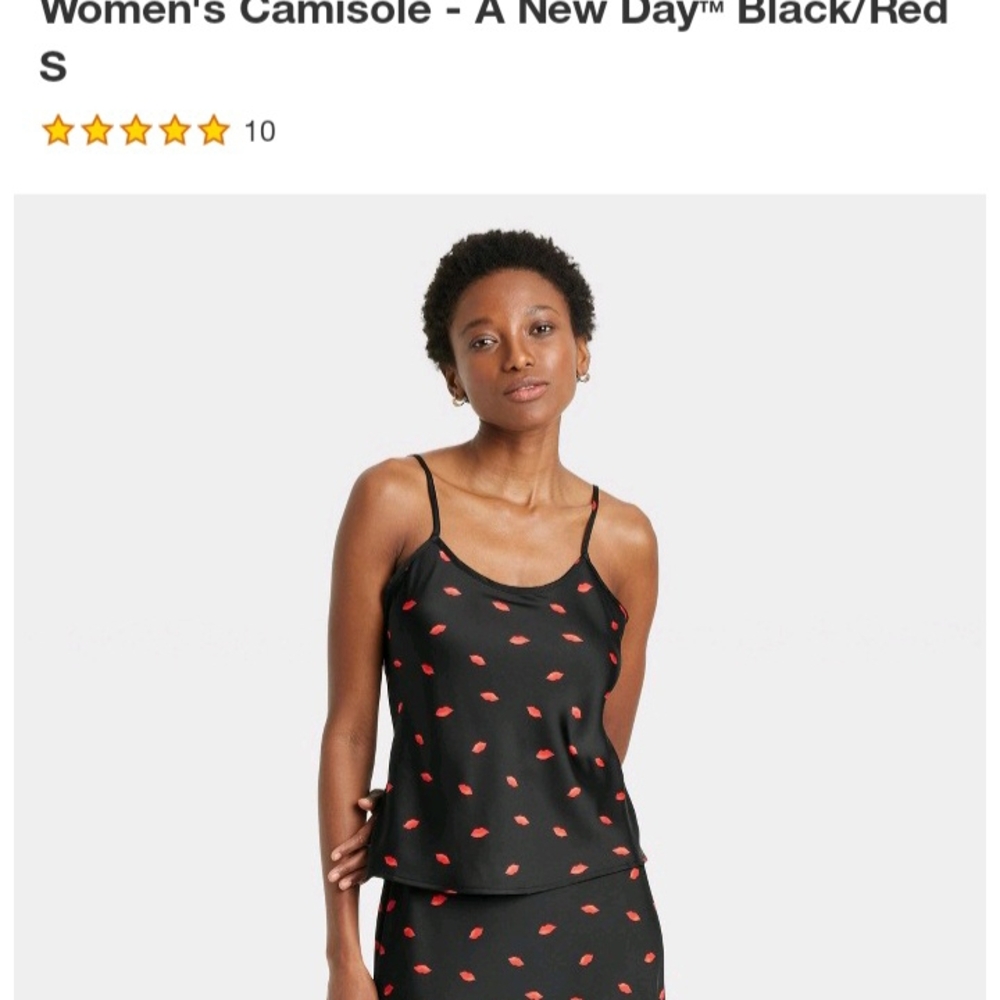 A New Day Black and Red Women's Camisole
